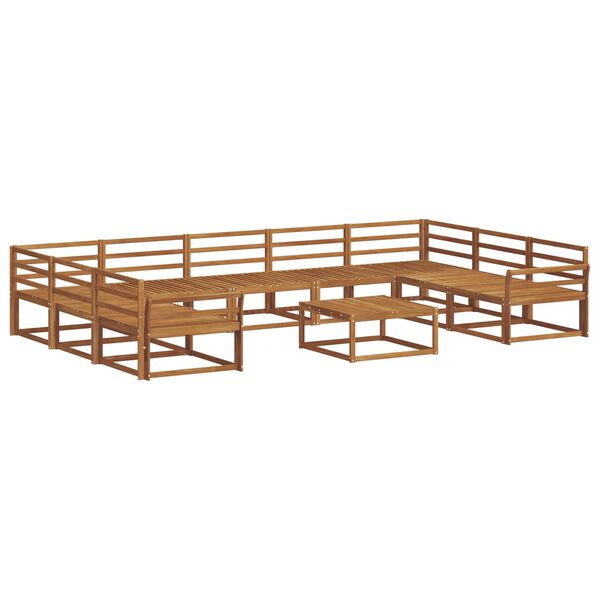 vidaXL V&auml;li diivanikomplekt 10 pcs Neutraalne Tugev akatsiapuu