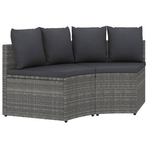 vidaXL 2-osaline aiam&ouml;&ouml;blikomplekt istmepatjadega, pol&uuml;rotang, hall
