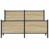 vidaXL metallist voodiraam ilma madratsita Sonoma tamm 140x190 cm