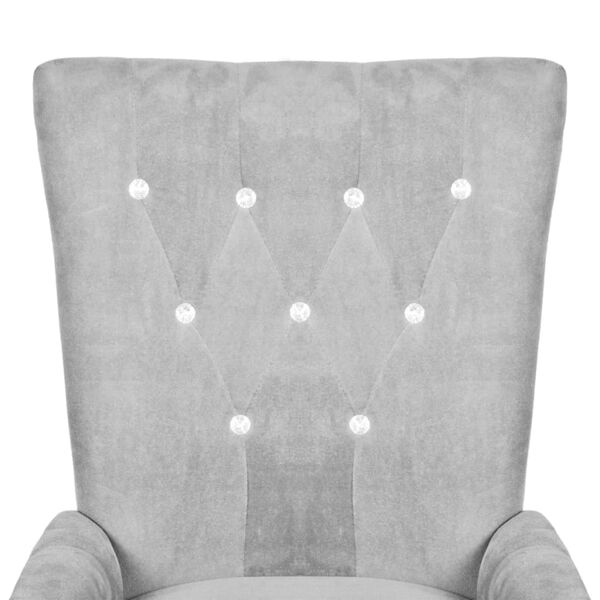 vidaXL tugitool, hõbedane, samet