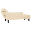 vidaXL Chaise Lounge padjakreemiga velvetist kangaga
