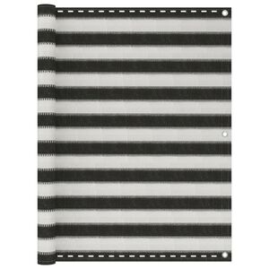 vidaXL r&otilde;dusirm HDPE, 120 x 600 cm, antratsiithall ja valge