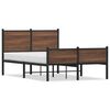 vidaXL Metallist voodiraam ilma madratsita Pruun tamm 120x200 cm