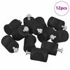 vidaXL Kapi Nupud 12 pcs Must M4 x 12 mm Raud