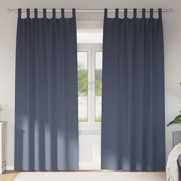 vidaXL Kardinad r&otilde;ngastega 2 pcs Antratsiit 245 x 140 cm Pol&uuml;ester