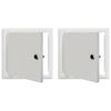 vidaXL Juurdep&auml;&auml;s paneel 2 pcs Valge 23 x 23 x 3 cm Teras