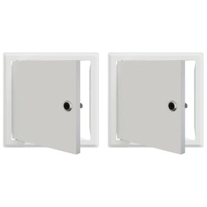 vidaXL Juurdep&auml;&auml;s paneel 2 pcs Valge 23 x 23 x 3 cm Teras