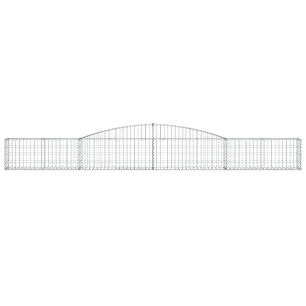 vidaXL kaarekujulised gabioonkorvid 15 tk, 400x30x40/60 cm, raud