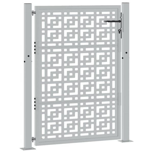 vidaXL aiavärav 100 x 125 cm ilmastikukindlast terasest ristikujulise mustriga