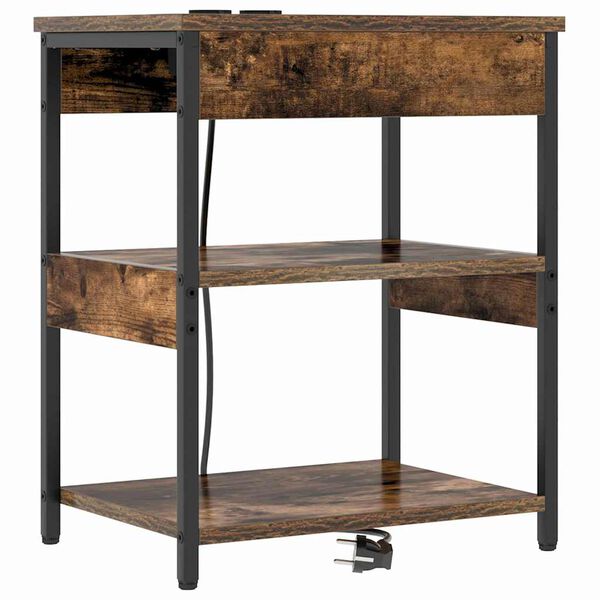 vidaXL &Ouml;&ouml;lambi kapp Suitsetatud tamm 41 x 31 x 51 cm Tehispuit