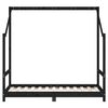 vidaXL lastevoodi raam, must, 80 x 160 cm, männipuit