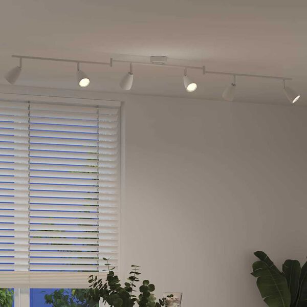 vidaXL Lae kohtvalgusti prožektoritega Valge 25.5 x 8 x 16 cm Metall