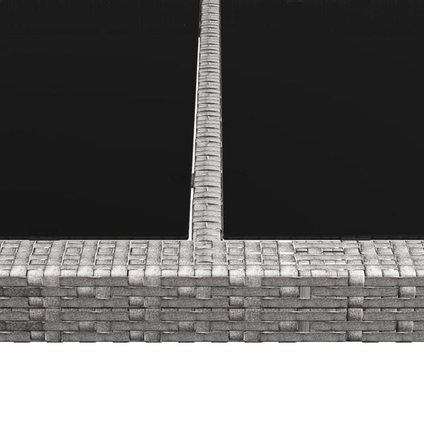 vidaXL aialaud, hall, 200 x 150 x 74 cm, polürotang