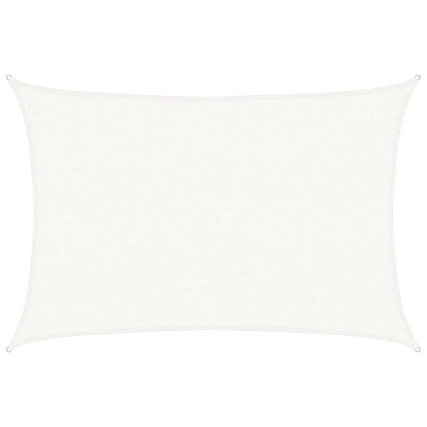 vidaXL päikesepuri 160 g/m² valge 2,5 x 4 m HDPE