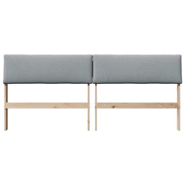 vidaXL Polsterdatud voodiots Helehall 200 cm Tahke m&auml;nd