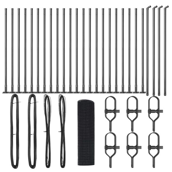 vidaXL Aiapost Hall 50 x 0,8 m (25 x 25 mm v&otilde;rk) Terased ja PVC