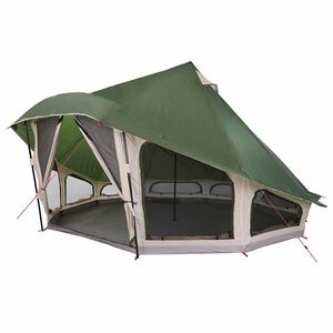 vidaXL Tipi telk katusega &otilde;huavaga Roheline 508 x 470 x 300 cm taft