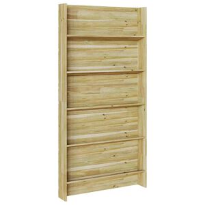 vidaXL Taimekapid riiuliga Pruun 90 x 15 x 180 cm Immutatud m&auml;nnipuit