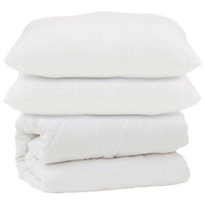 vidaXL Suletekk padjaga 3 pcs Valge Mikrofiiber