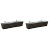 vidaXL Piire 2 tk 80 x 17 x 17 cm Metall