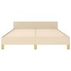 vidaXL voodiraam ilma madratsita, kreemjas, 140x200 cm, kangas