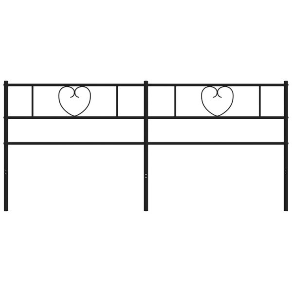 vidaXL metallist voodipeats, must, 200 cm