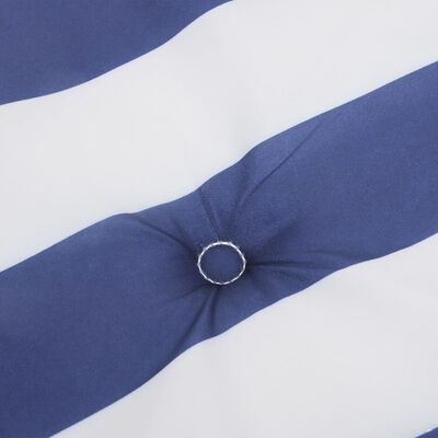 vidaXL madala seljatoega padjad 2 tk, sinise/valge triibuline, kangas