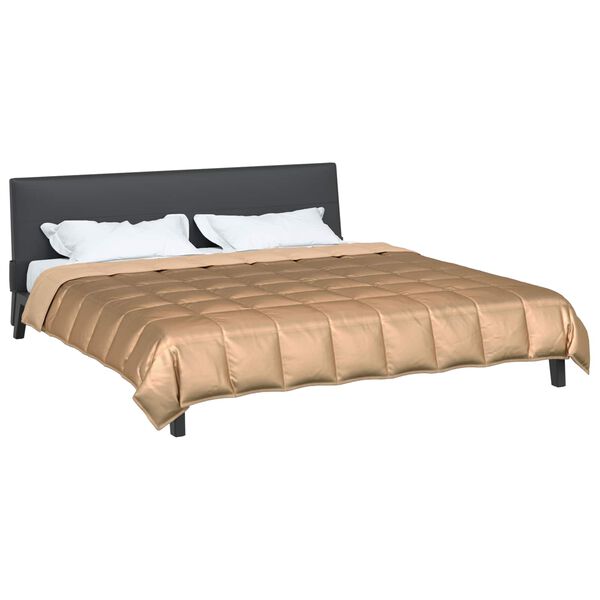 vidaXL Suvised teki Kuldne 200 x 220 cm Satiin ja mikrofiber