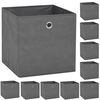 vidaXL mittekootud kangast hoiukastid 10 tk 32 x 32 x 32 cm, hall