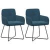 vidaXL S&ouml;&ouml;gitoa Toolid 2 pcs Samet Sinine 59 x 56,5 x 86 cm