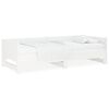 vidaXL v&auml;ljat&otilde;mmatav p&auml;evavoodi, valge, m&auml;nnipuit, 2 x (90-190) cm