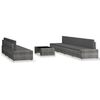 vidaXL 8-osaline aiamööblikomplekt, polürotang, hall