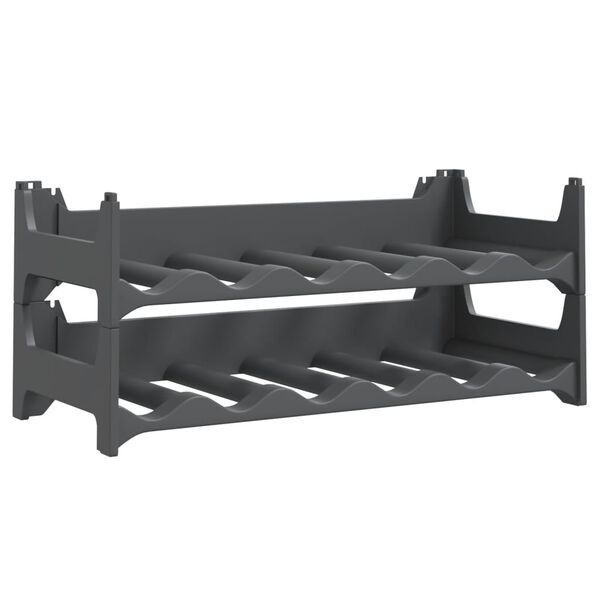 vidaXL veiniriiul 12 pudelile, PP, virnastatav