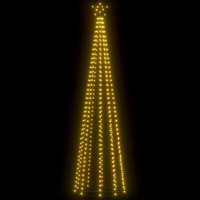 vidaXL koonusekujuline jõulupuu 400 sooja valget LEDi, 70 x 180 cm