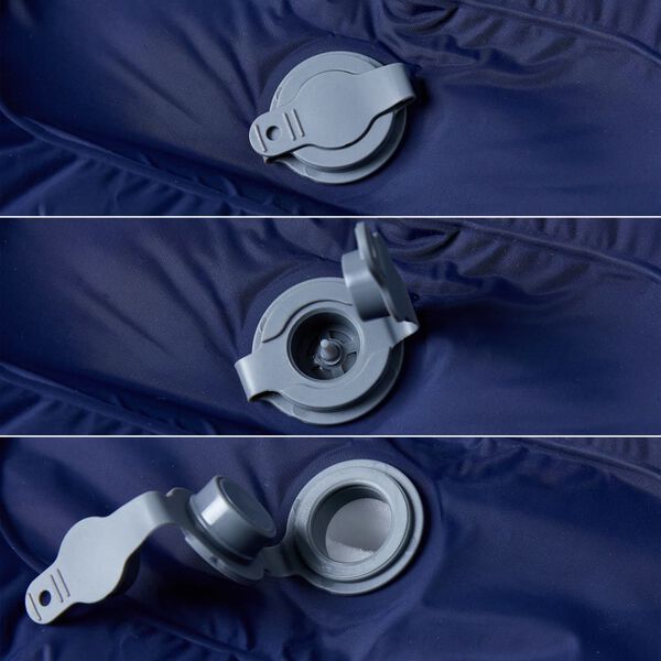 vidaXL iset&auml;ituv 1 inimesele matkamadrats koos patjadega, tumesinine