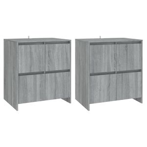 vidaXL puhvetkapp 2 tk, hall Sonoma tamm, 70 x 41 x 75 cm, tehispuit