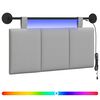 vidaXL Rippuv voodipeats LED-valgustusega Pilvine hall kangas