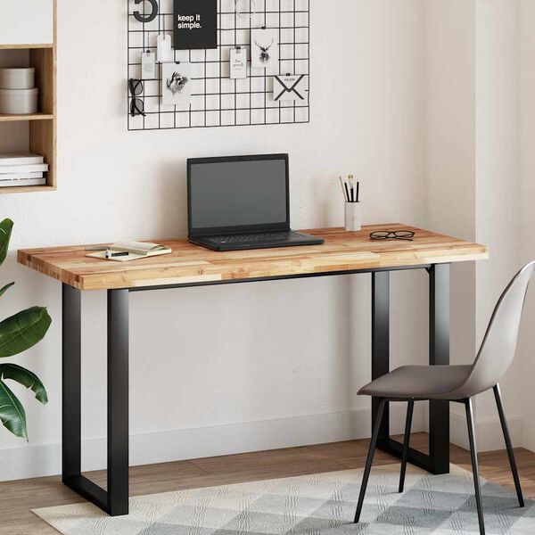 vidaXL kirjutuslaua plaat, 140x60x4 cm, &otilde;liviimistlusega akaatsiapuit