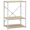 vidaXL mikrolaineahju kapp valge, tamm 60x39,6x79,5 cm tehispuit