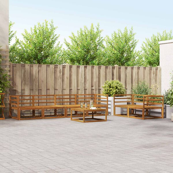 vidaXL V&auml;li diivanikomplekt 7 pcs Neutraalne Tugev akatsiapuu