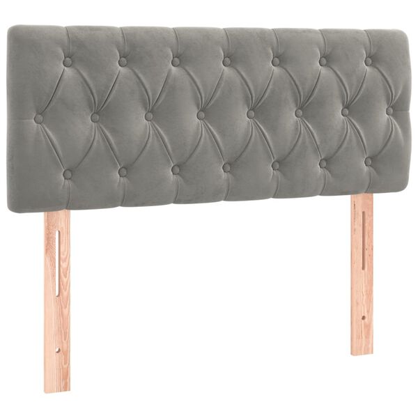 vidaXL voodipeats, helehall, 90x7x78/88 cm, samet