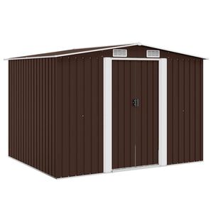 vidaXL aiakuur pruun, 257 x 205 x 178 cm, teras