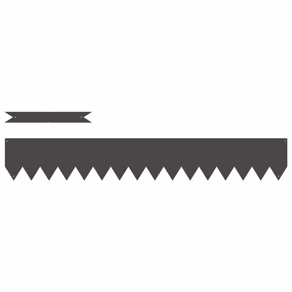 vidaXL Murupiire 30 pcs Must 100 x 0.05 x 20 cm K&uuml;lmvaltsitud teras