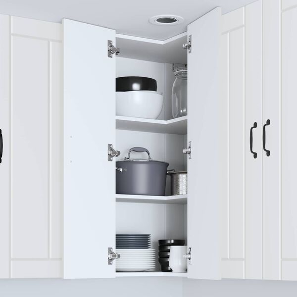 vidaXL K&ouml;&ouml;gikapp Lucca Valge 57 x 57 x 100 cm Tehispuit