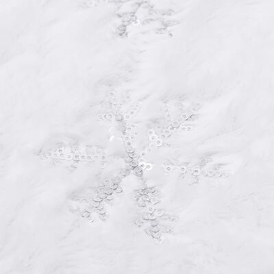 vidaXL luksuslik jõulupuu alune lina, valge, 122 cm, kunstkarusnahk