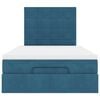 vidaXL Ottomani voodiraam madratsitega, tumesinine, 120x190 cm, samet