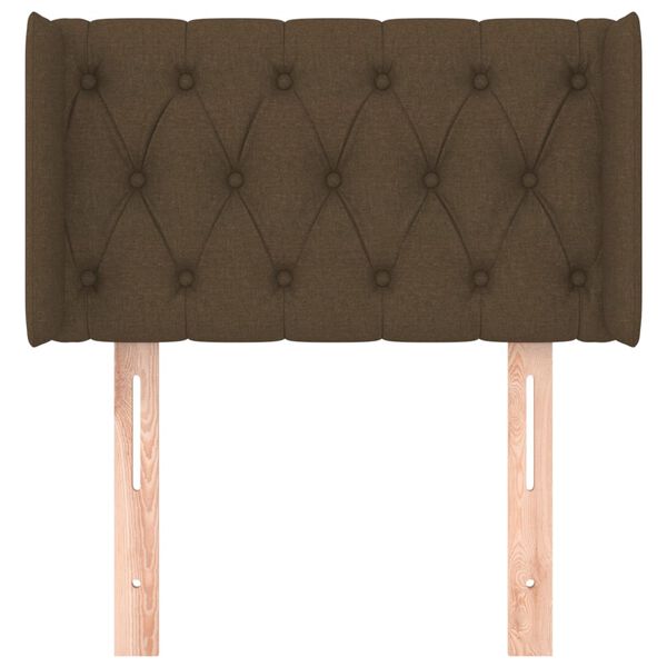 vidaXL voodipeats servadega, tumepruun, 83x16x78/88 cm, kangas