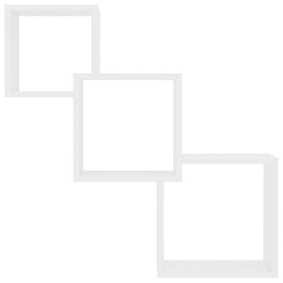 vidaXL seinariiulid, valge, 68x15x68 cm, puitlaastplaat