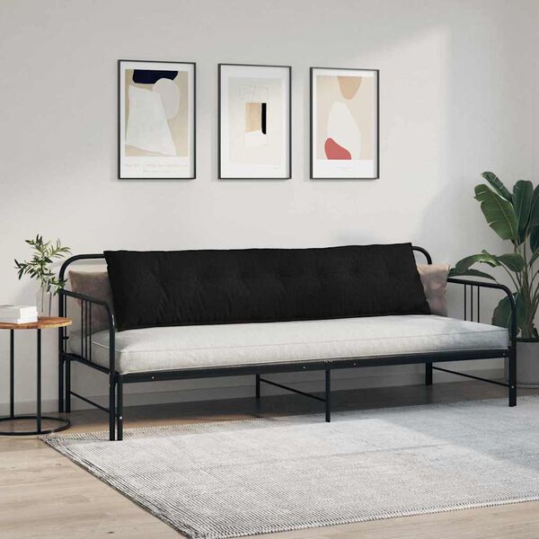 vidaXL Seljatugi padi Must 200 x 19 x 50 cm kangas