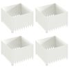 vidaXL Murupiire 4 tk 60 x 60 x 35 cm Teras Valge